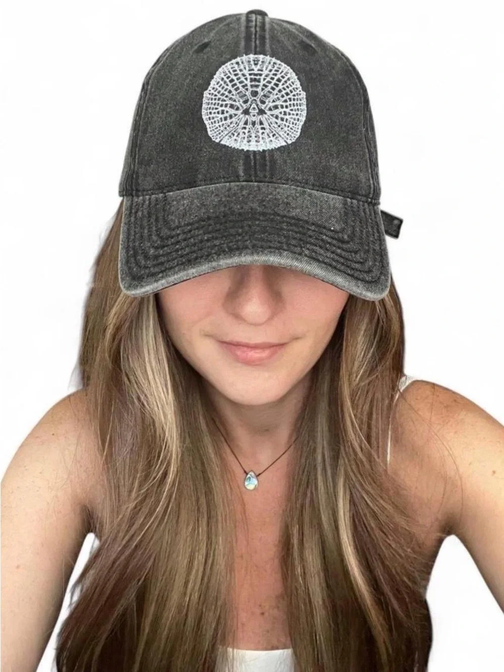 Gray faded/vintage style custom baseball hat